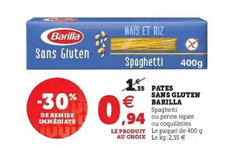 Pâtes Sans Gluten Barilla