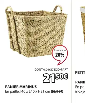 JYSK PANIER MARINUS offre