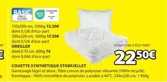 JYSK COUETTE SYNTHÉTIQUE STORFJELLET offre