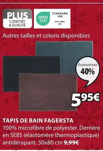 JYSK Tapis de bain fagersta offre