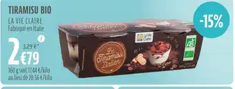 La Vie Claire TIRAMISU BIO offre