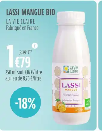 La Vie Claire LASSI MANGUE BIO offre