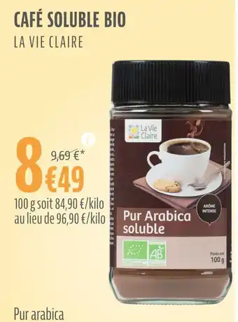 La Vie Claire CAFÉ SOLUBLE BIO offre