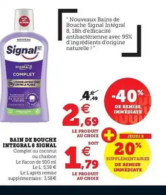 Super U Bain De Bouche Intergral 8 Signal offre