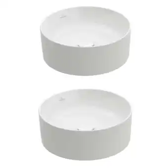 Brico Cash Villeroy et boch lot de deux vasques à poser rondes 40 x 40 collaro - blanc offre