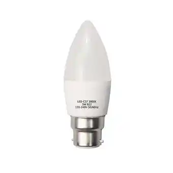 Ampoule led b22 6w 220v c37 180° - blanc chaud 2300k - 3500k - silamp
