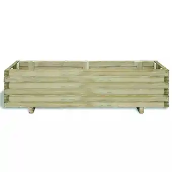 Bricorama Jardinière rectangulaire en bois 120 x 40 x 30 cm - vert offre