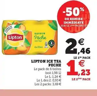 Super U Lipton Ice Tea Pêche offre