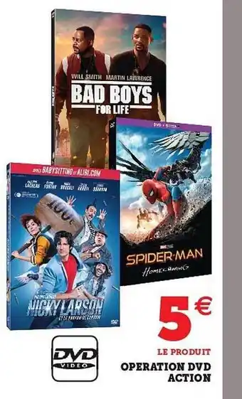 Super U Opération Dvd Action offre