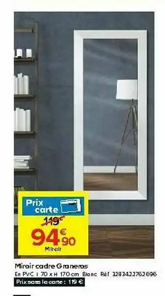 Castorama Miroir Cadre Graneras offre