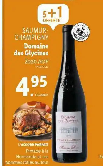 Lidl Saumur-champigny Domaine Des Glycines 2020 Aop offre