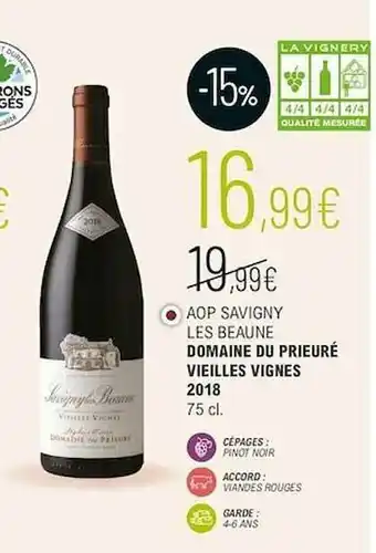 Aop Savigny Les Beaune Domaine Du Prieuré Vieilles Vignes 2018