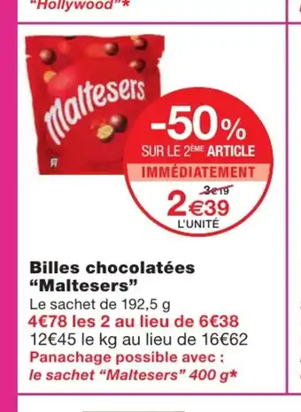 Billes Chocolatées "Maltesers"