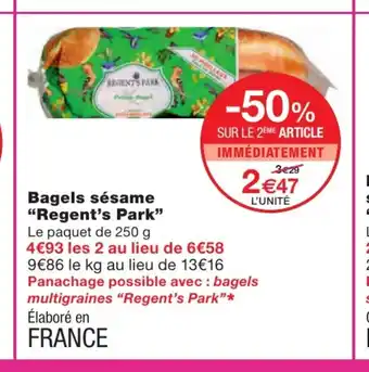 Bagels Sésame "Regent's Park"