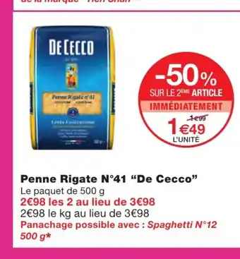 Penne Rigate n41 "de cecco"