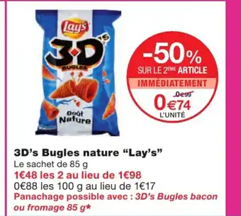 Monoprix 3D's bugles nature "lay's" offre