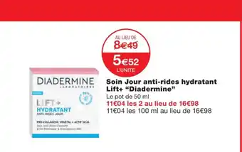 Monoprix Soin Jour Anti-Rides Hydratant Lift+ "Diadermine" offre