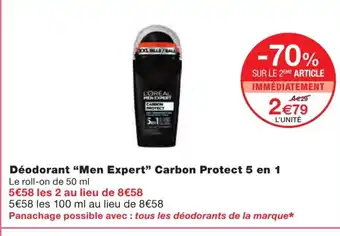 Monoprix Déodorant "Men Expert " offre