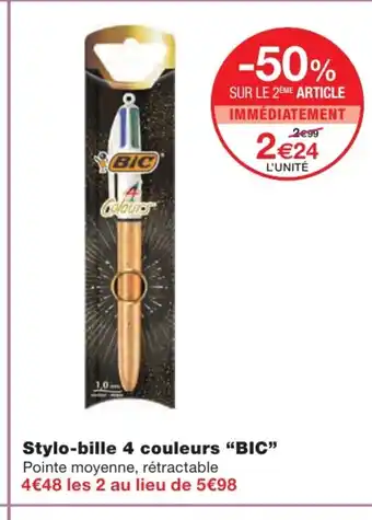 Stylo-Bille 4 Couleurs "Bic"