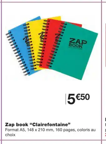 Monoprix Zap Book "Clairefontaine" offre