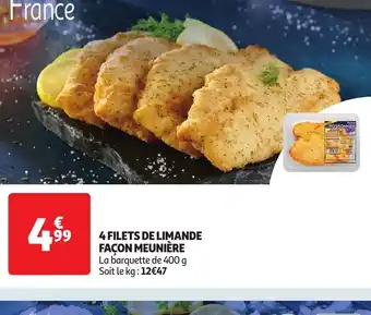 Auchan 4 FILETS DE LIMANDE FAÇON MEUNIÈRE offre