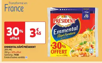Auchan EMMENTAL RÂPÉ PRÉSIDENT offre