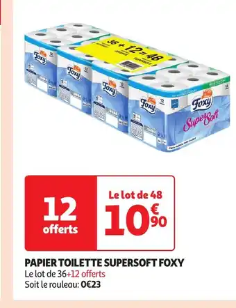 Auchan PAPIER TOILETTE SUPERSOFT FOXY offre