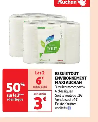 Auchan ESSUIE TOUT ENVIRONNEMENT MAXI AUCHAN offre