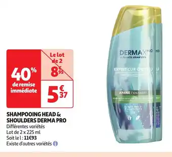 Auchan SHAMPOOING HEAD & SHOULDERS DERMA PRO offre