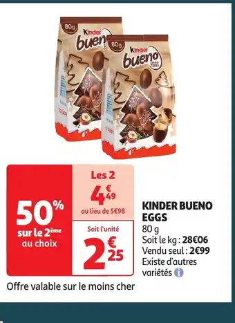 Auchan KINDER BUENO EGGS offre