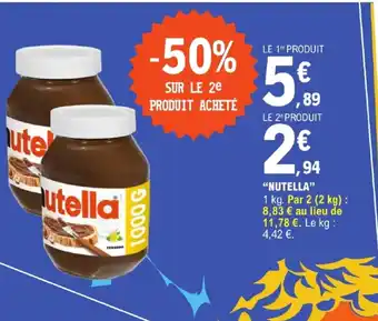 E.Leclerc NUTELLA offre