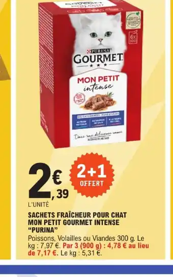 E.Leclerc SACHETS FRAÎCHEUR POUR CHAT MON PETIT GOURMET INTENSE "PURINA" offre