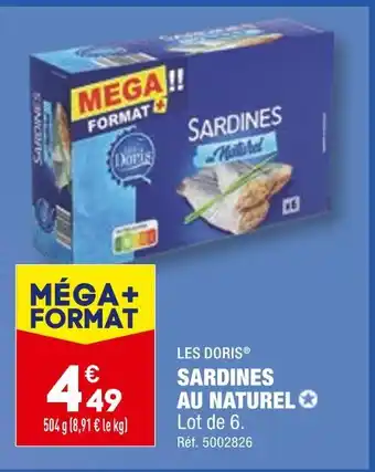 ALDI Les doris sardines au naturel offre