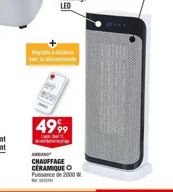 ALDI Ambiano chauffage céramique offre