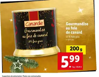 Lidl Canardie gourmandise au foie de canard offre