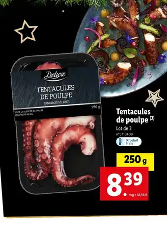 Lidl Deluxe tentacules de poulpe offre