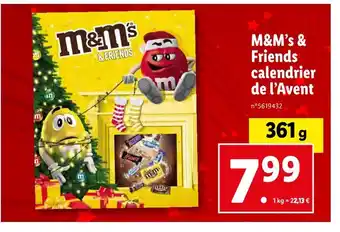 Lidl M&m’s & friends calendrier de l’avent offre