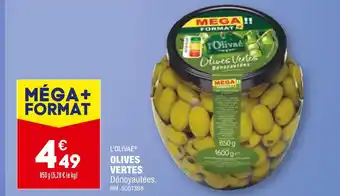 ALDI L’olivaé olives vertes offre