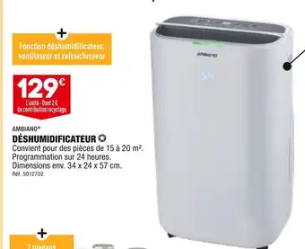 ALDI Ambiano déshumidificateur offre