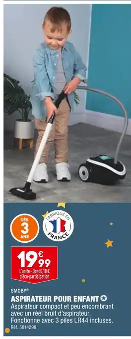ALDI Smoby aspirateur pour enfant offre