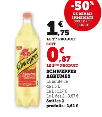 U Express Schweppes schweppes agrumes offre