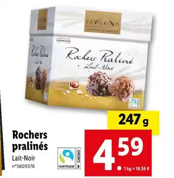 Lidl Favorina rochers pralinés offre