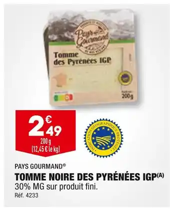 ALDI Pays gourmand tomme noire des pyrénées igp offre
