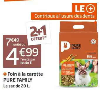 Jardiland Pure family foin à la carottefoin à la carotte offre