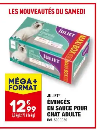 ALDI Juliet émincés en sauce pour chat adulte offre