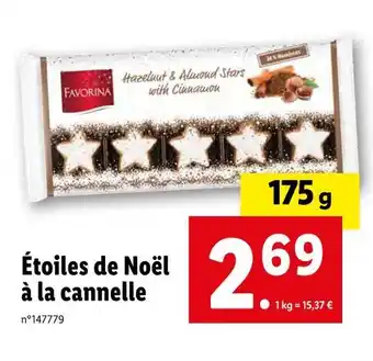 Lidl Favorina étoiles de noël à la cannelle offre
