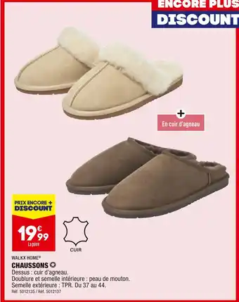 ALDI Walkx home chaussons offre