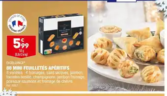 ALDI Excellence 80 mini feuilletés apéritifs offre