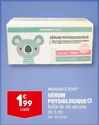 ALDI Medisanté bébé sérum physiologique offre