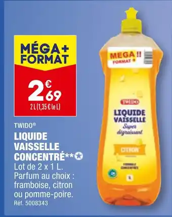 ALDI Twido liquide vaisselle concentré offre